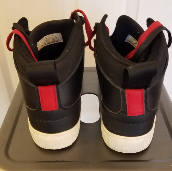 Sean John Hi Top Sneakers Black Red Size 9.5 - Picture 3 of 12